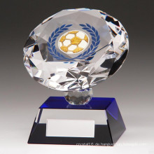 80mm Diamond Spirit Crystal Fußball Trophy - Kostenlose Gravur